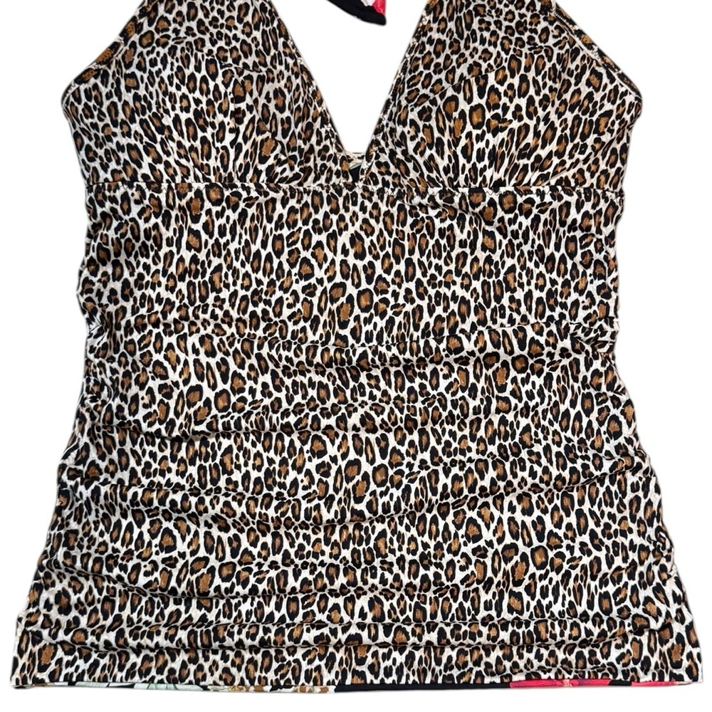 Tommy Bahama Lily Cat Reversible Halter Tankini Top - Picture 10 of 16
